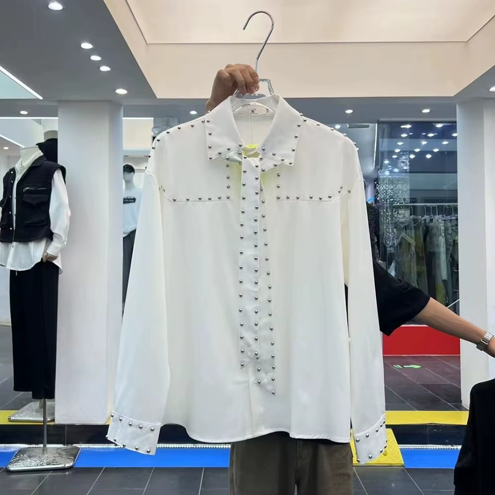 RiSALE Ribbons Chemises à manches longues pour hommes, Streetwear décontracté, ChimNiche, Youth Camp