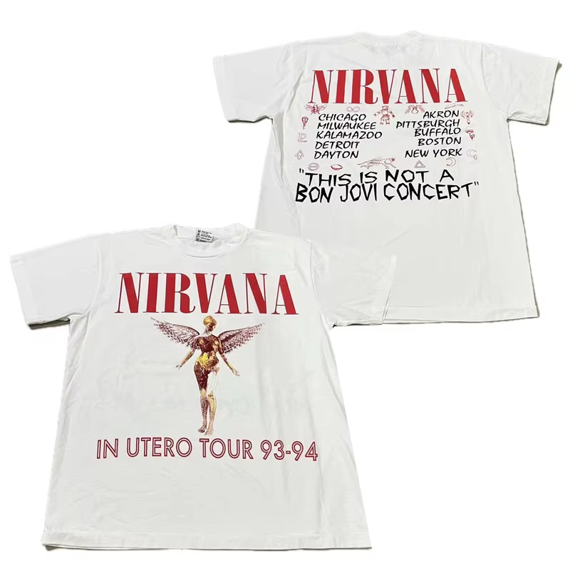 T-shirt à manches courtes en coton, style rétro classique européen et américain, adapté à diverses o
