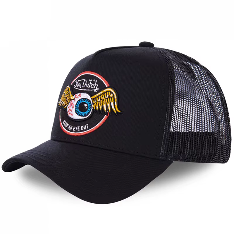 Casquette de baseball décontractée VON respirante avec broderie alphabet, protection solaire, maille