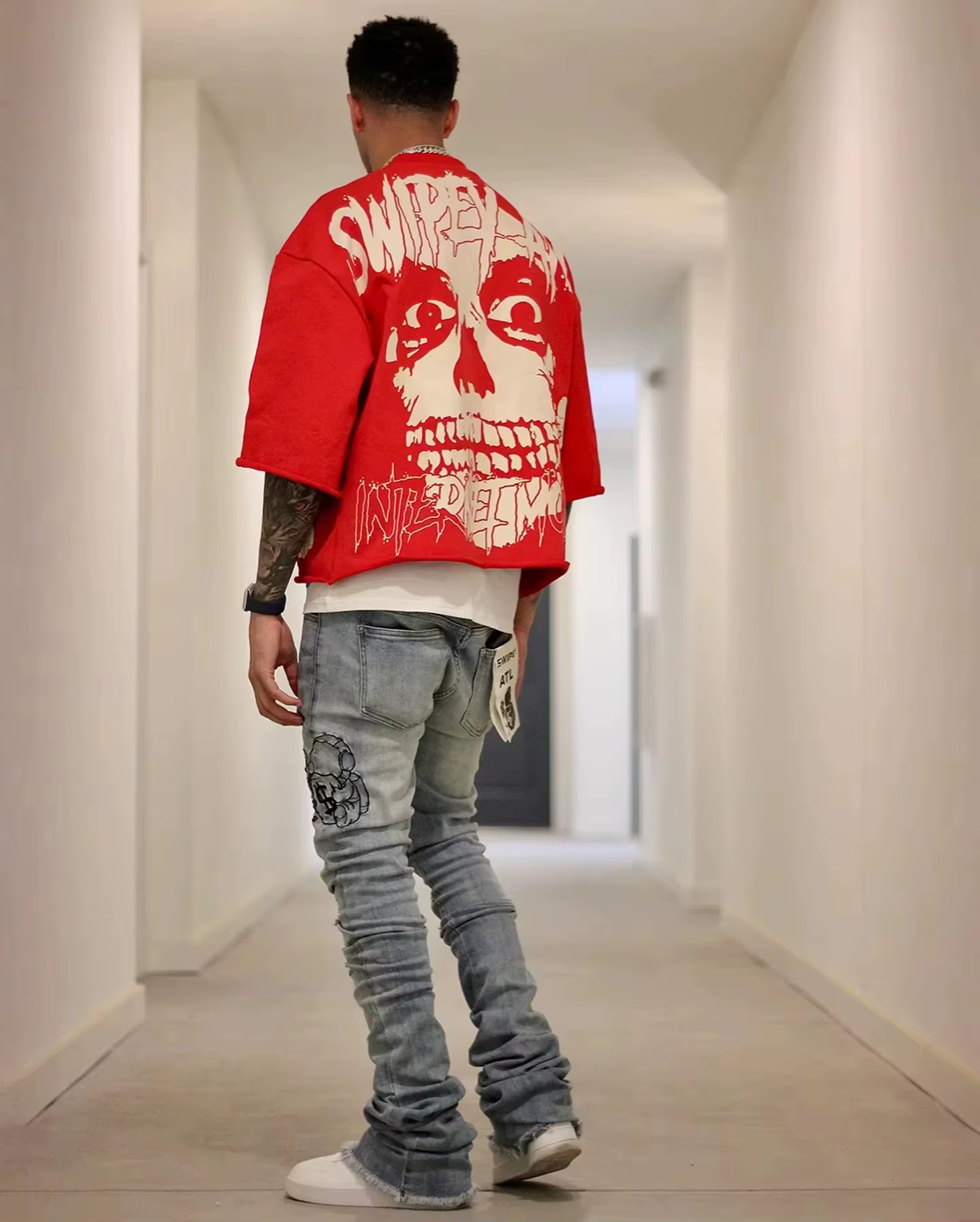 25 été Y2K rétro gothique crâne graphique imprimé T-shirt hommes surdimensionné décontracté coton à 