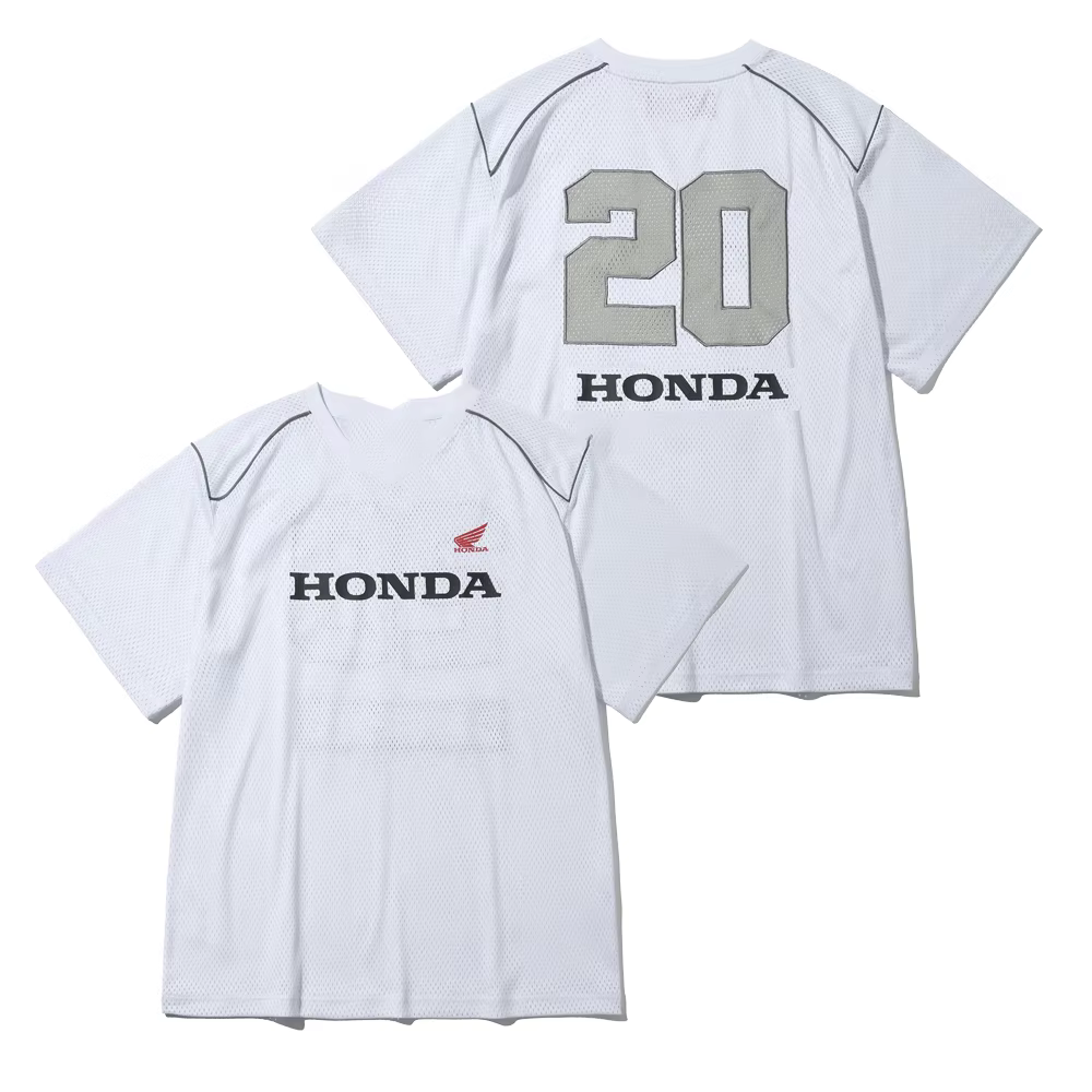 T-shirt à manches courtes pour moto Honda, pour enfants, été, surdimensionné, respirant, à séchage r