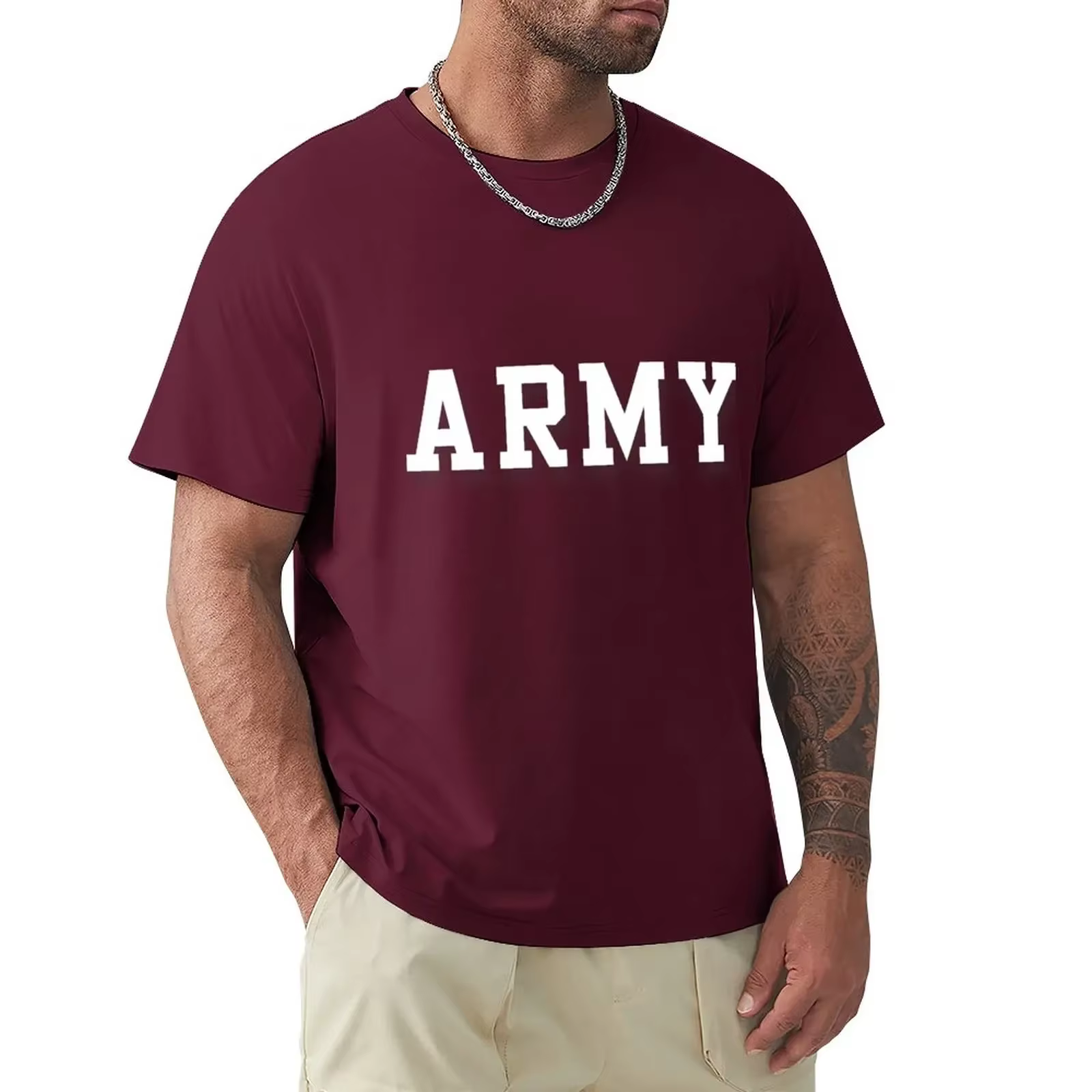 ARMY-T-shirt graphique Cal Robertson ontariDay pour hommes, t-shirts Hiphelicopter, vêtements amusan