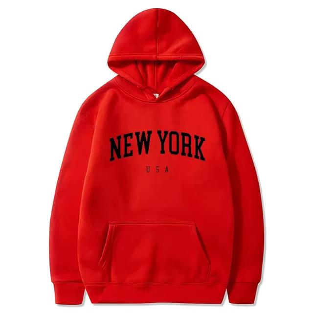Hommes femmes New York états-unis ville sweats à capuche mode lettre imprimé graphique sweats ample 
