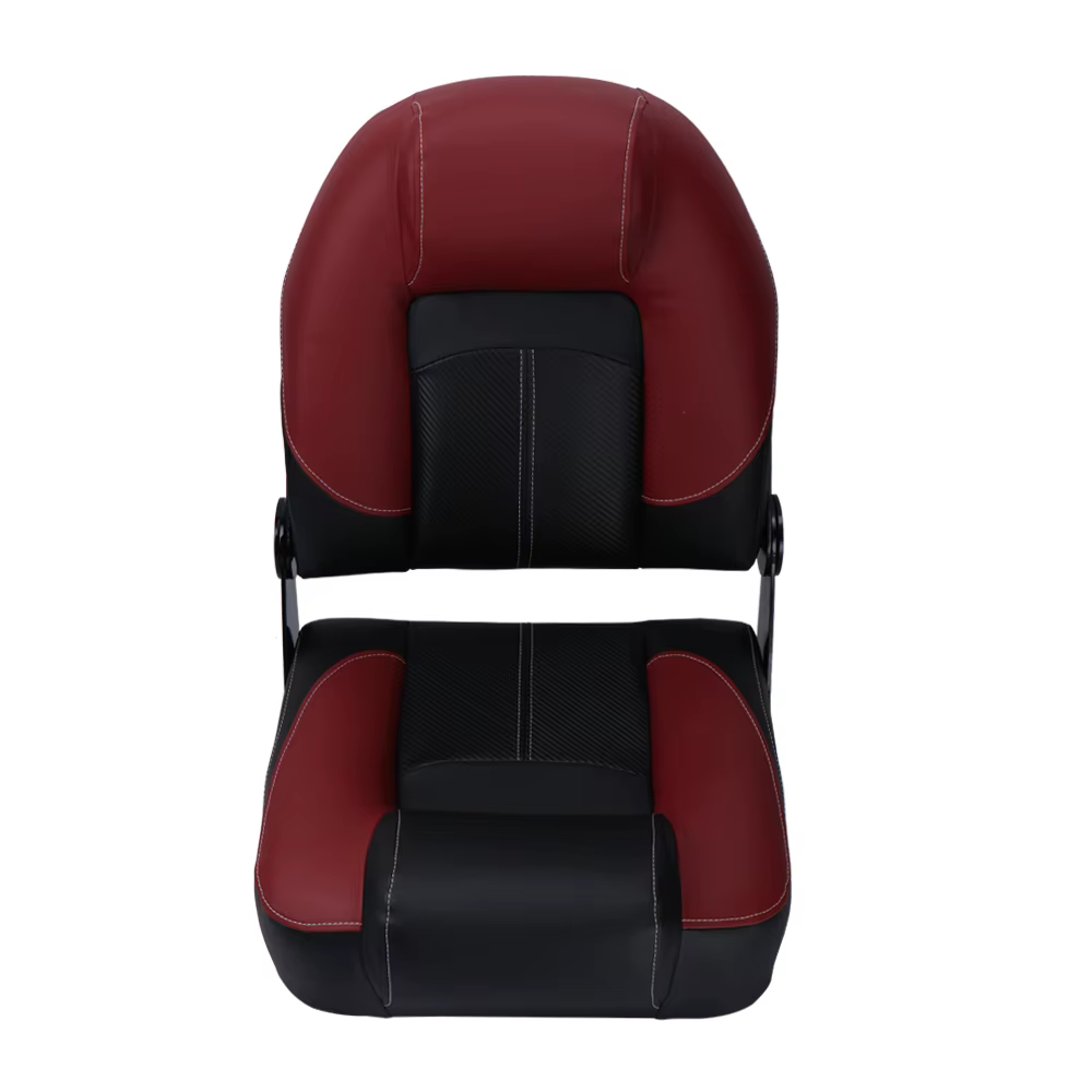 Chaise pliante marine pour hors-bord, siège de bateau rouge et noir, pêche en plein air, marin en pl