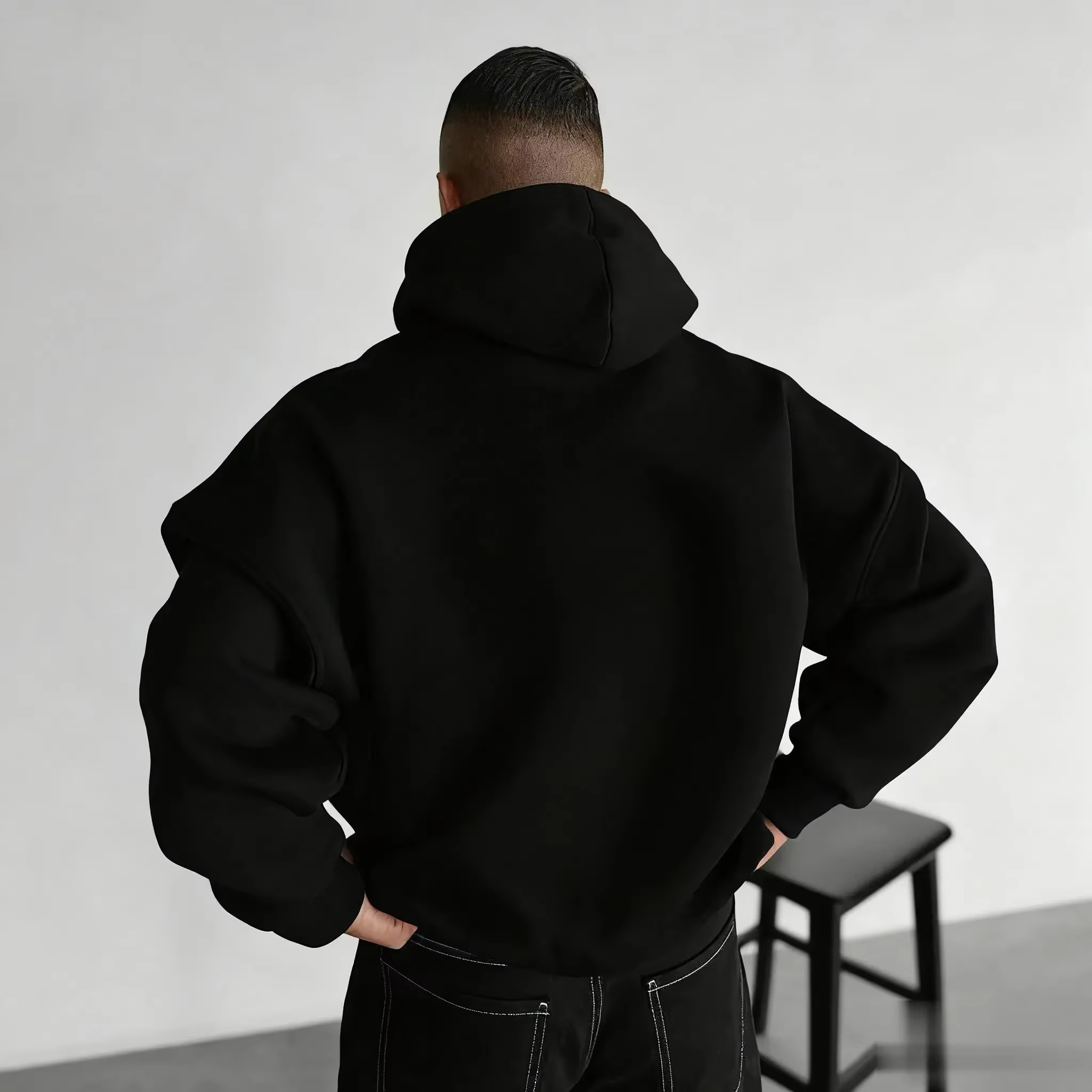 Sweat à capuche une pièce Chopper pour hommes et femmes, surdimensionné, décontracté, Streetwear, Co