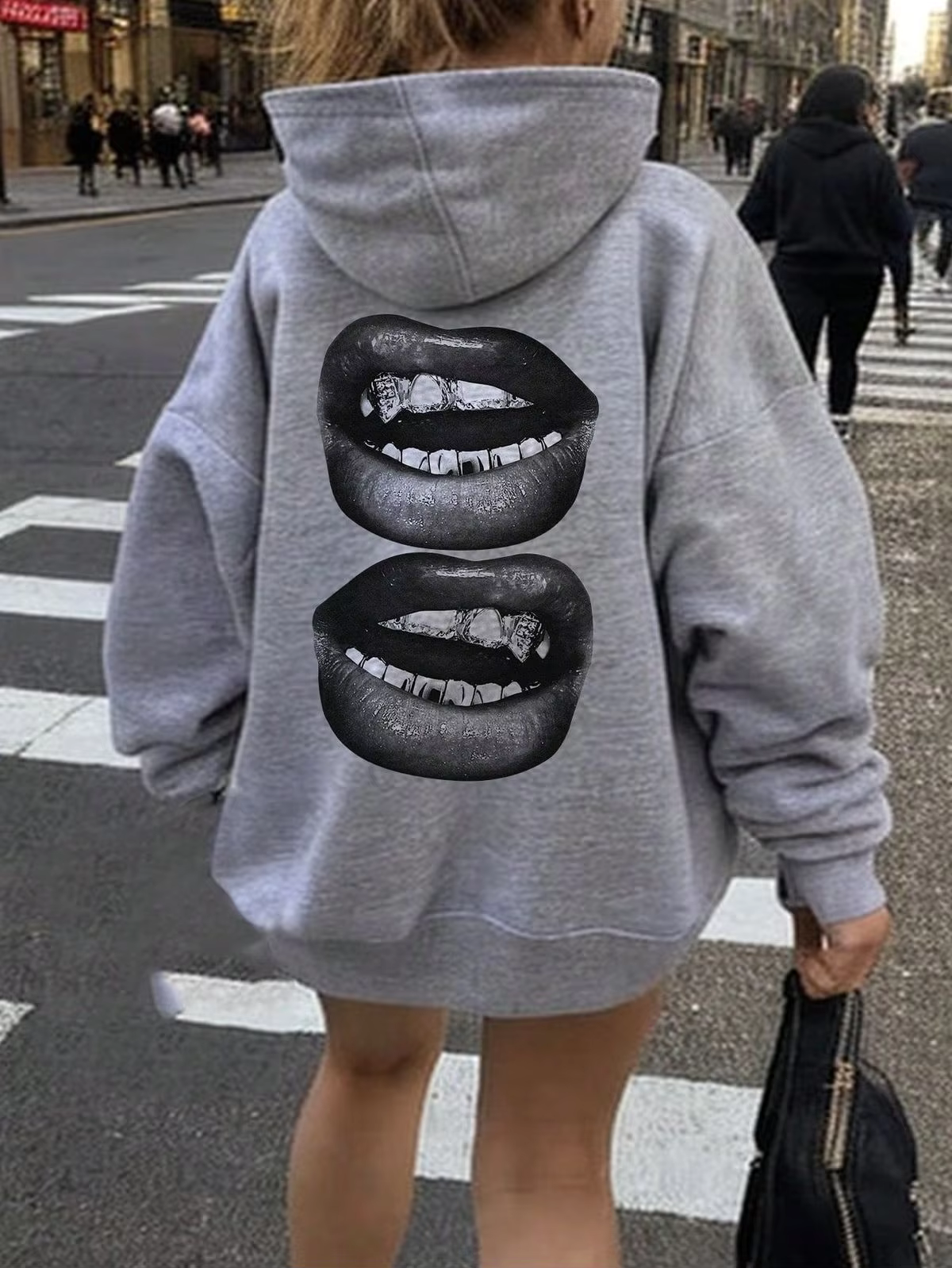 Nouveauté : Sweat-shirts et pulls pour femmes avec imprimé lèvres sexy, style streetwear, vêtements 