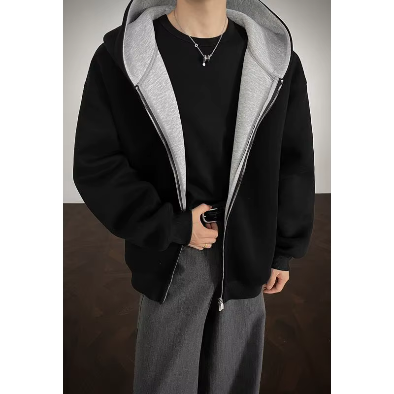 Sweat à capuche zippé grande taille pour hommes et femmes |   Sweat-shirt surdimensionné à fermeture