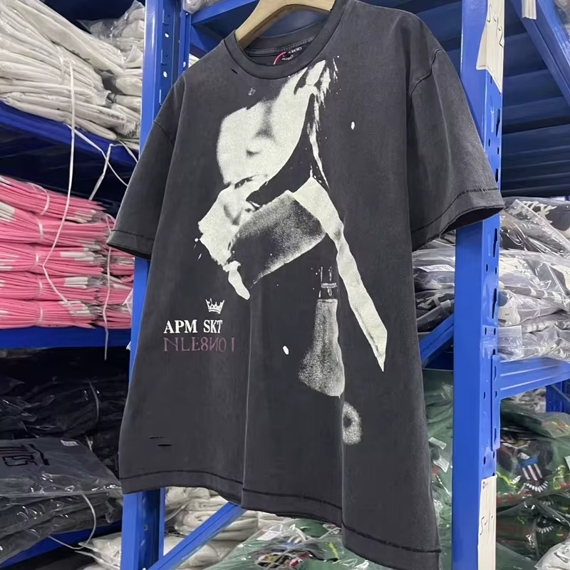 High Street – T-shirt ample à manches courtes pour hommes et femmes, motif de bonheur solitaire, Vin