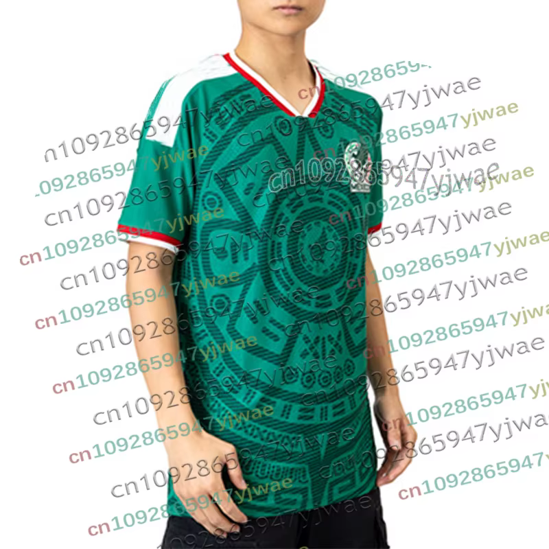 Nouveau Maillot de Foot 2026 de l'Équipe Nationale du Mexique Y2K Oversize à Séchage Rapide, T-shirt
