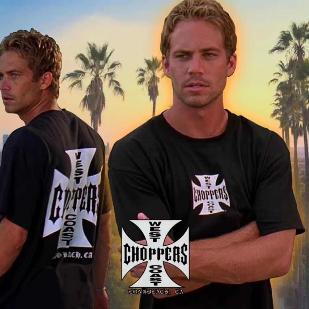 T-shirt d'été à la mode pour femmes et hommes, en coton, imprimé West Coast Choppers, décontracté, à