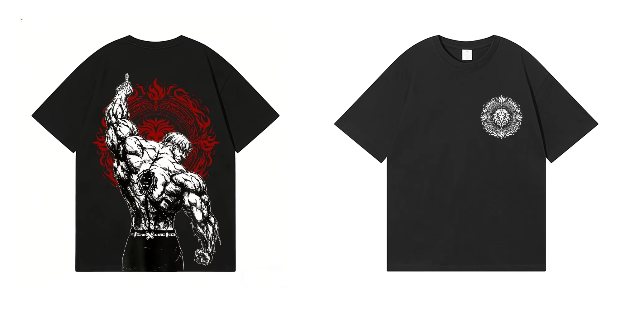 T-shirt Anime Lion's Sin of Pride Escanor – Vêtements Streetwear Homme et Femme de Haute Qualité – N