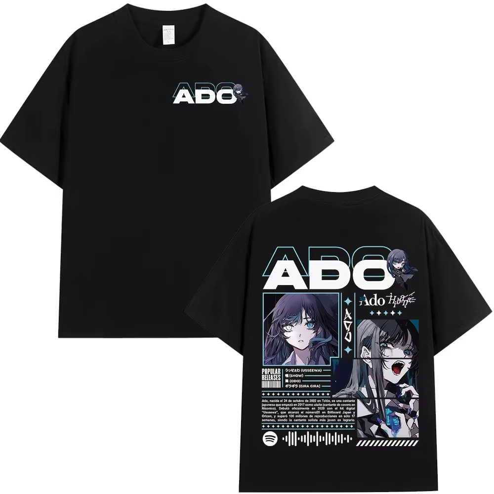 T-shirt Ado World Tour 2026 Hibana Merch pour hommes et femmes, vêtements à la mode, T-shirt imprimé