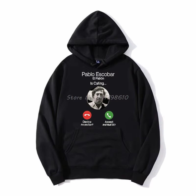 Sweats à capuche Smile pour hommes, sweat à capuche, streetwear, Harajuku, équipement Escobar, appel