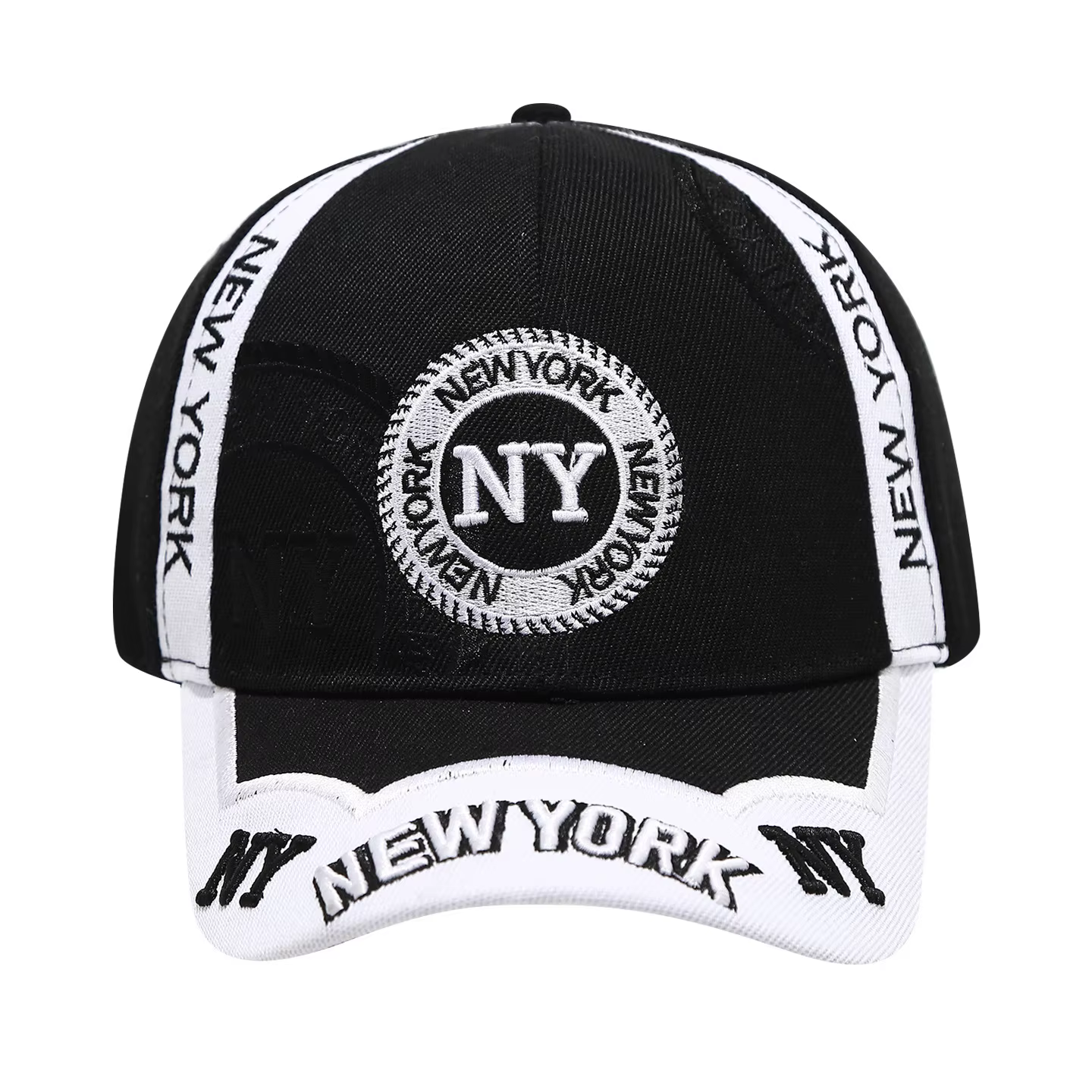 Casquette de baseball brodée NY New York, style urbain classique, réglable, décontractée, pour homme