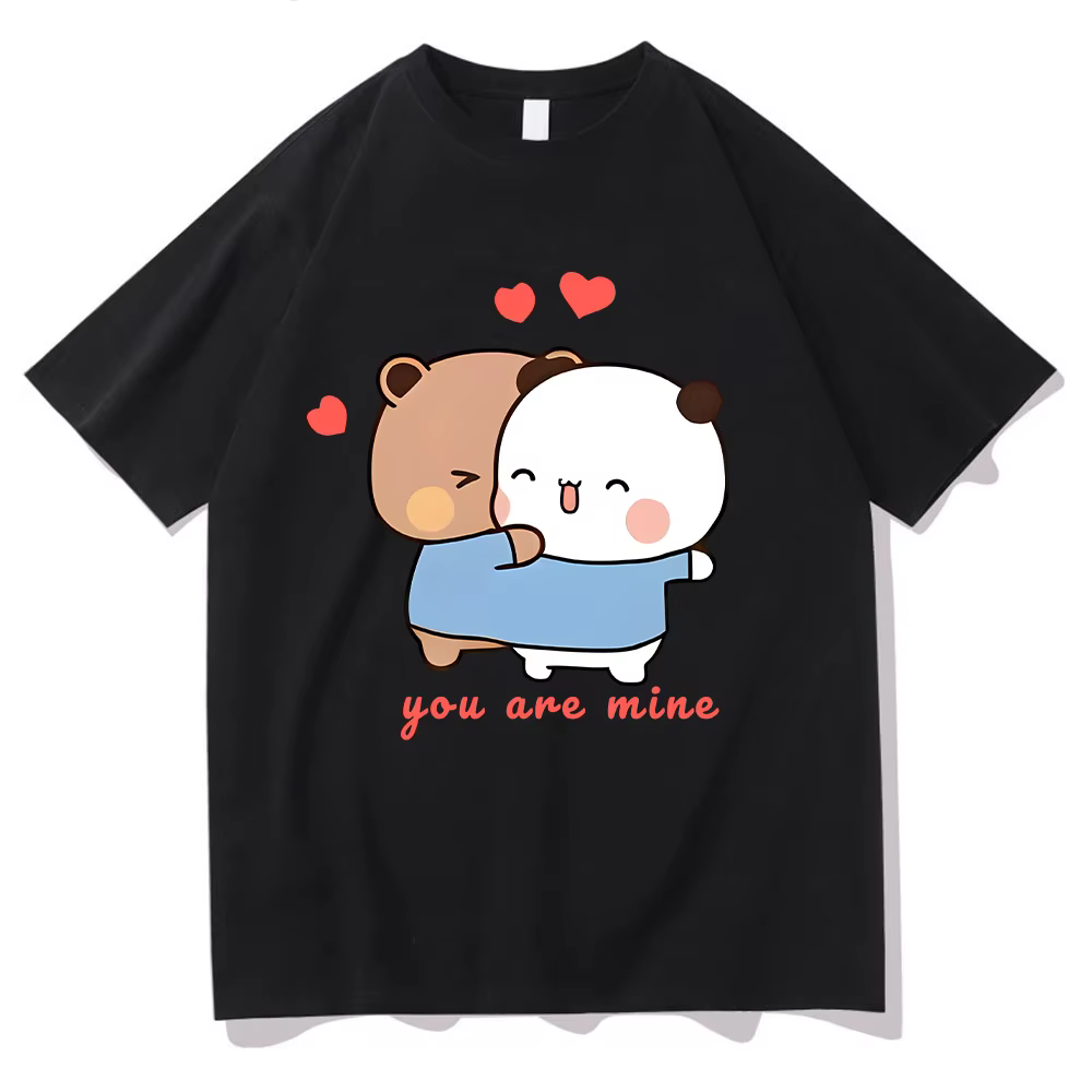 T-shirt imprimé de dessin animé mignon pour hommes et femmes, t-shirts en coton de haute qualité, ou