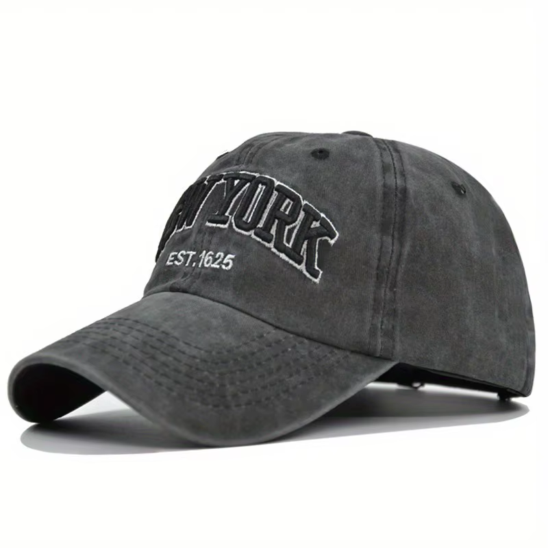 Casquette délavée Letter New York pour Hommes et Femmes, Gorras, Casquettes Snapback, Casquettes de 