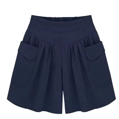 Vêtements grande taille pour femmes, shorts à jambes larges européens et américains, pantalons polyv