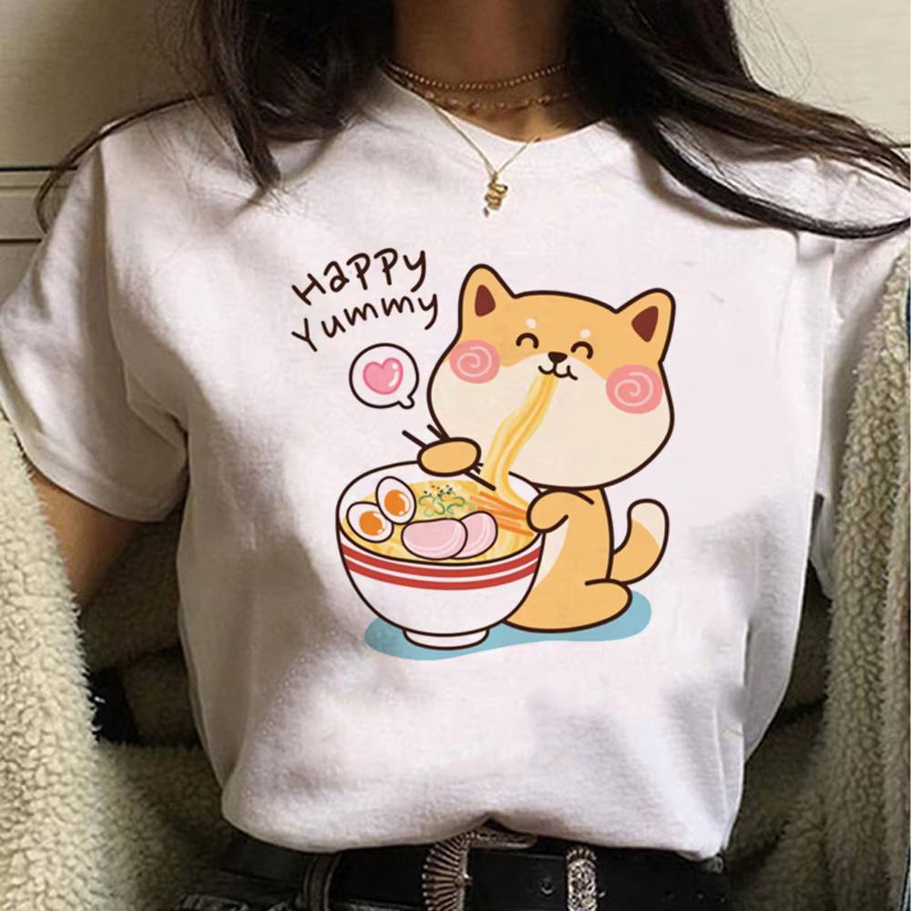 Shiba Inu Tee femmes harajuku streetwear t-shirt fille streetwear drôle vêtements de créateur