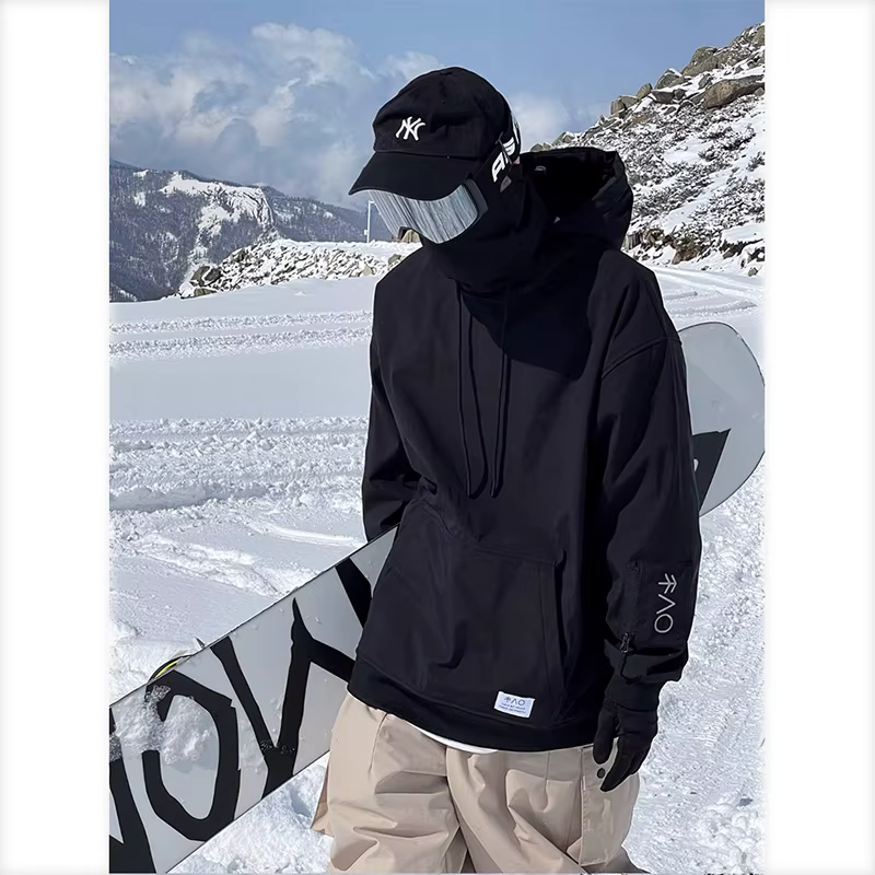 6 couleurs surdimensionné sweat à capuche de Ski hommes femmes chaud coupe-vent imperméable neige à 