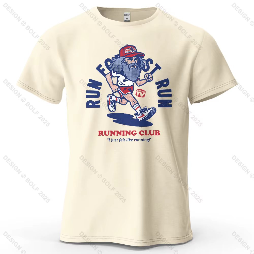 Running Club imprimé hommes T-Shirt 100% coton surdimensionné Fitness Motivation graphique t-shirts 