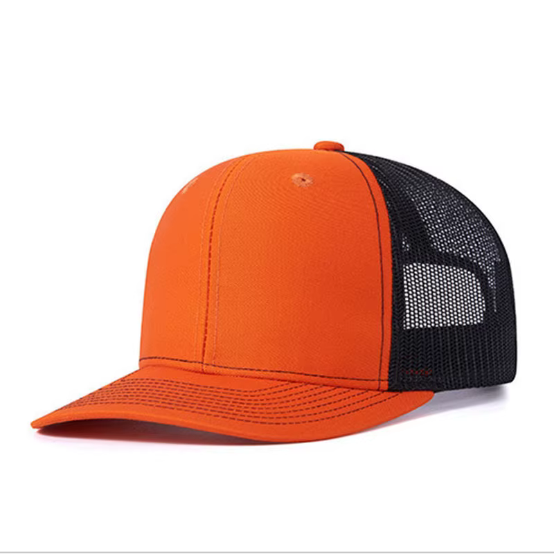 Casquette de baseball unisexe en maille respirante de haute qualité, couleur unie, style décontracté