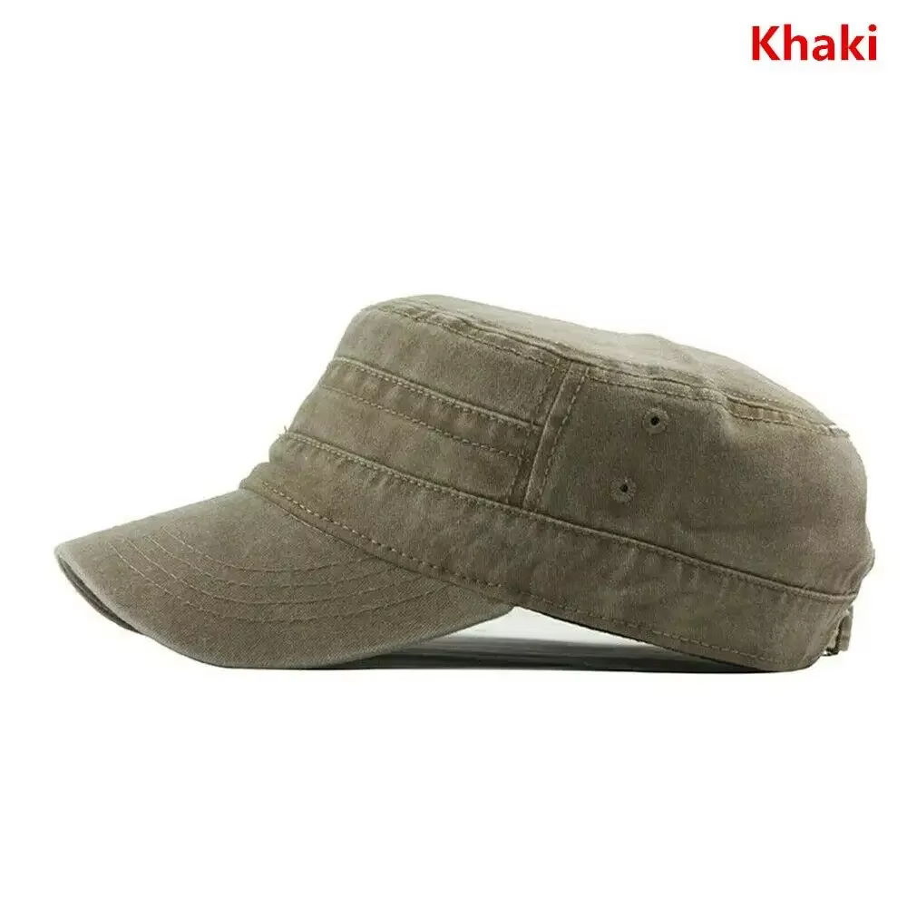Grande tête homme grande taille pur coton armée faire vieille casquette plate en plein air casquette