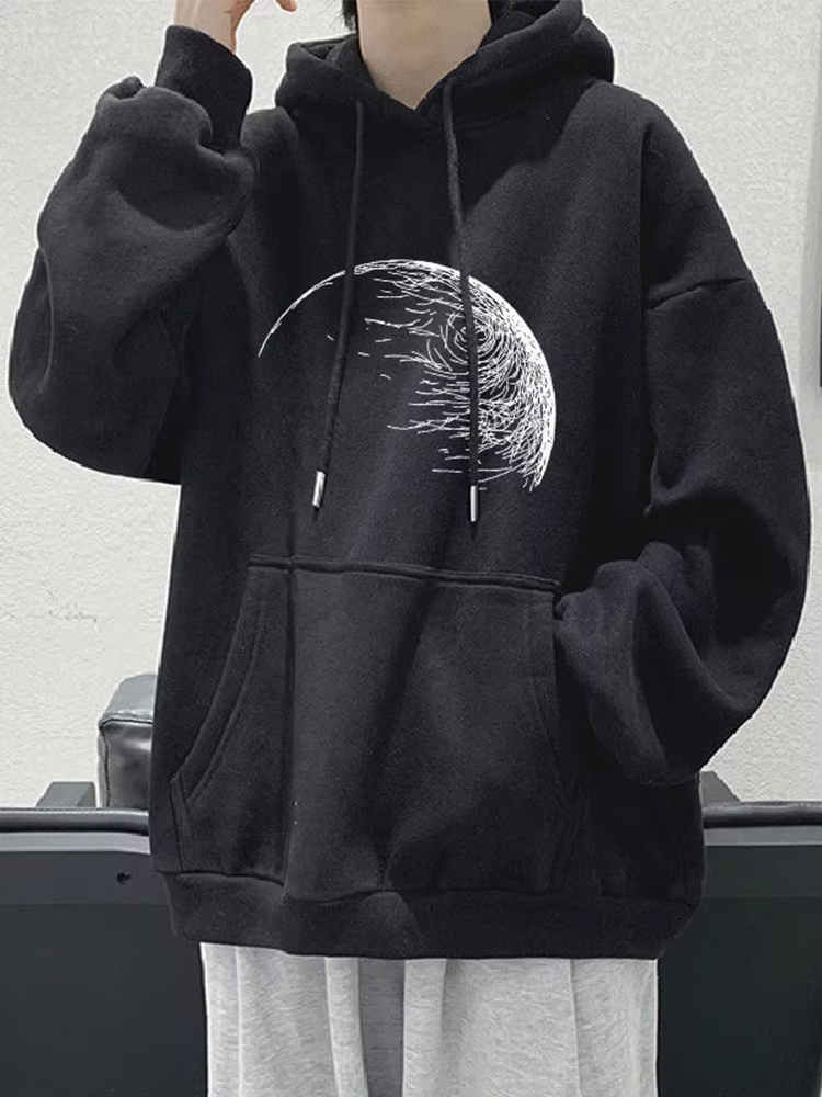 Sweats à capuche College graphiques Goth pour hommes, Streetwear Y2K, Sweats à capuche PVD, Vêtement