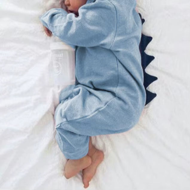 Barboteuse à capuche dinosaure pour nouveau-né, vêtements de loisirs pour garçons et filles, combina