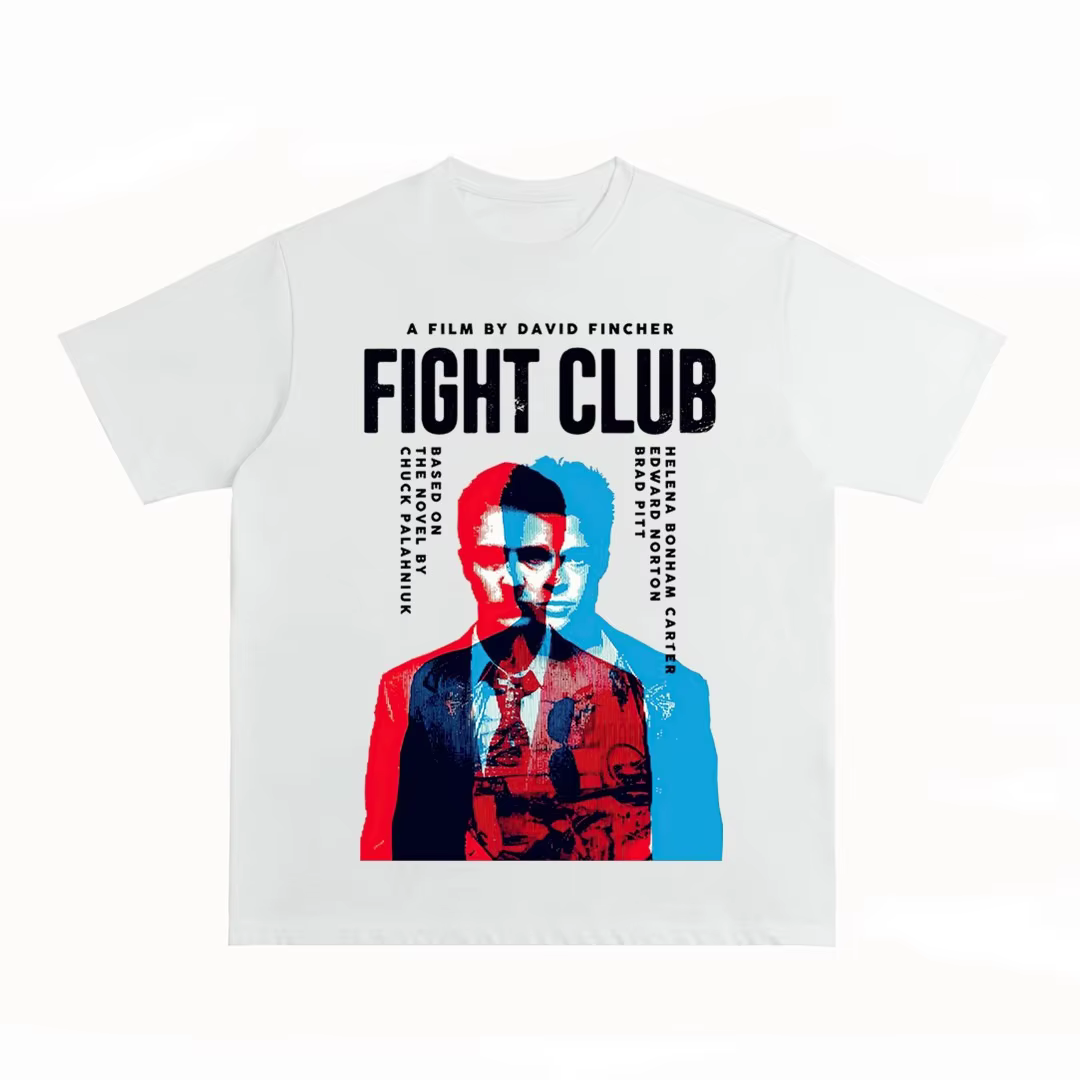 Combat Club - T-shirt vintage rétro à manches courtes sur le thème du cinéma de haute qualité