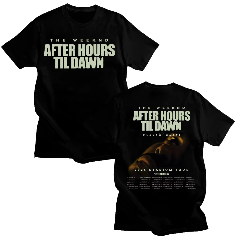 TheWeeknd After Hours Til Dawn graphique t-shirt TheWeeknd 2025 Stadium Tour T-shirts hommes femmes 
