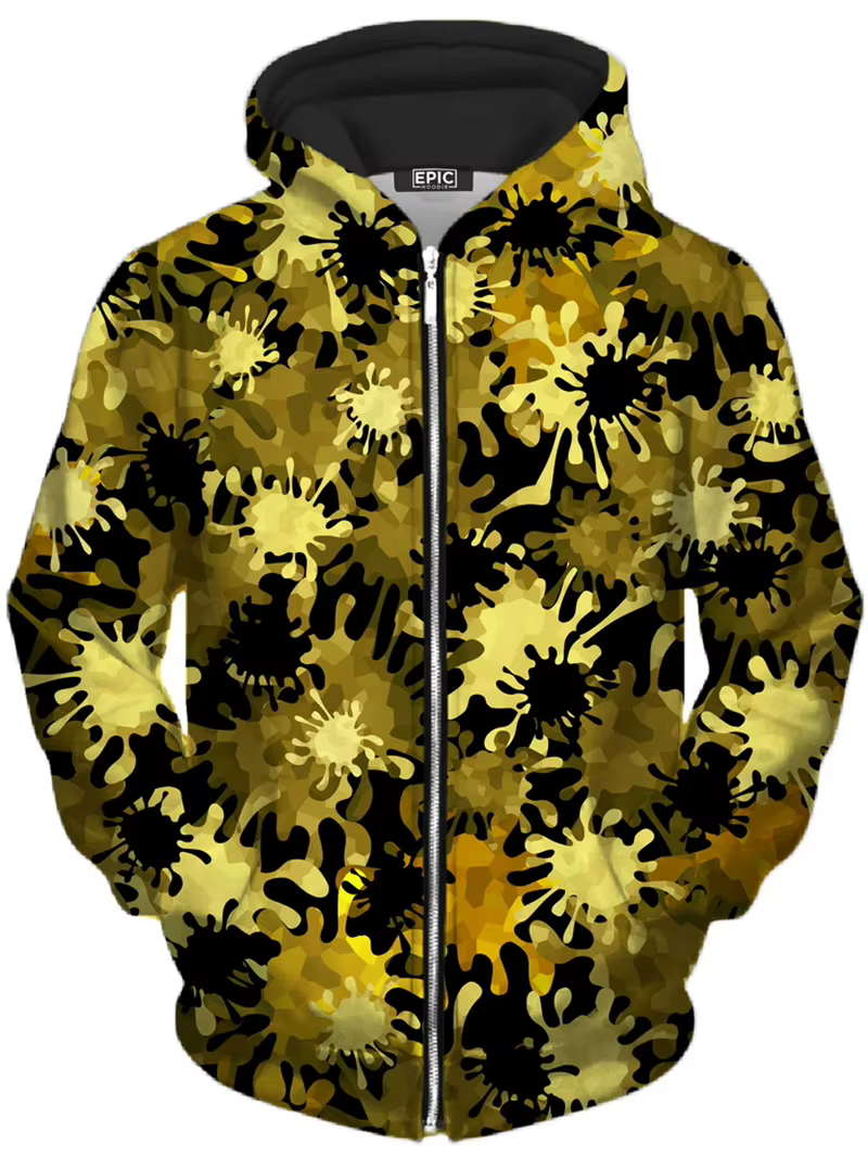 Sweat à capuche zippé coloré pour hommes et femmes, motif de mode, vêtements pour hommes, manteau à 