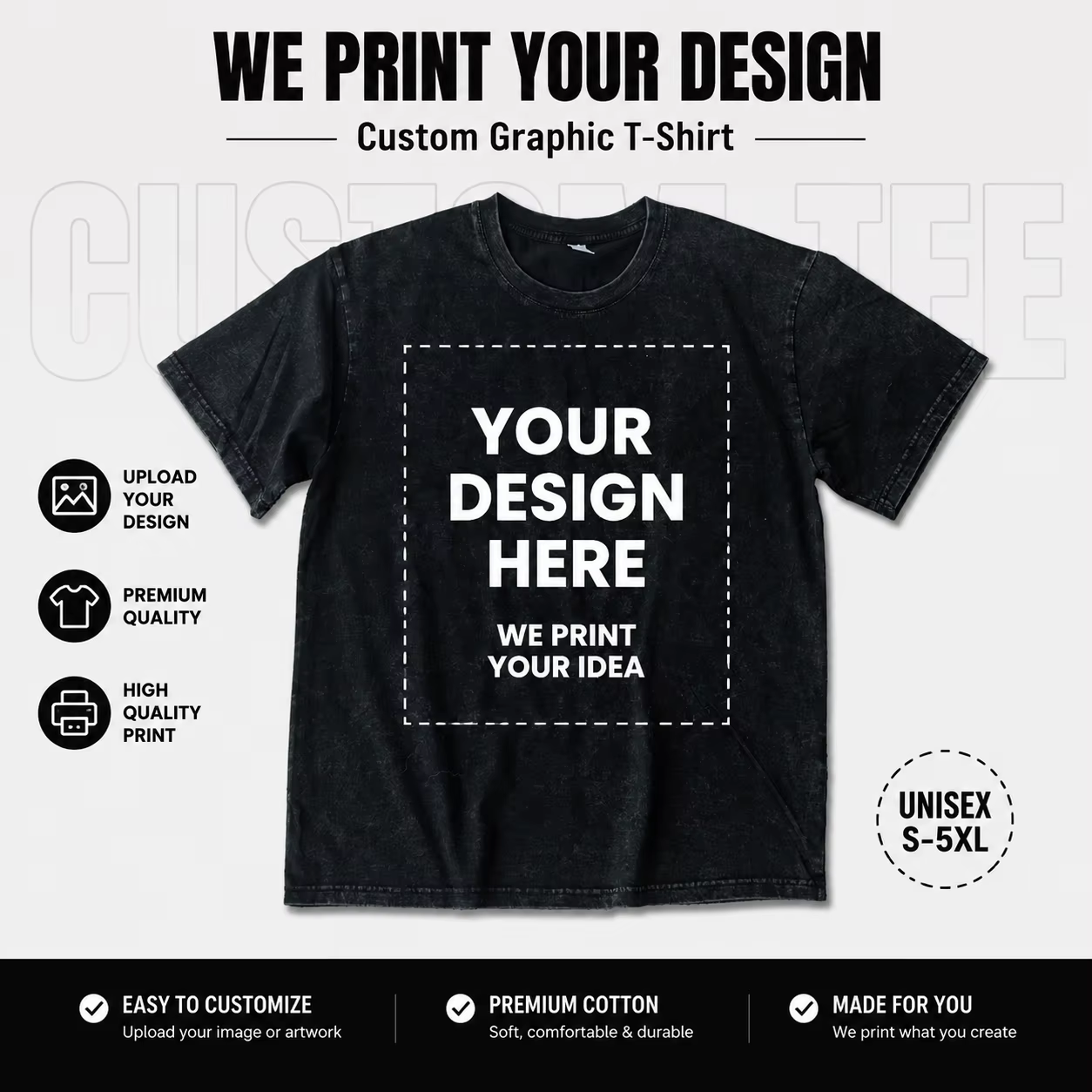 T-shirt personnalisé, personnalisez votre design, impression graphique, tee-shirt photo DIY, tee-shi