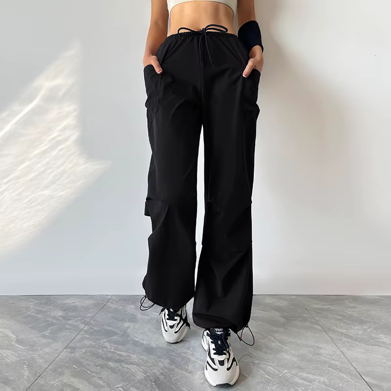 Pantalon cargo avec poche pour femme, pantalon de survêtement de sport, jogging, entraînement, fitne