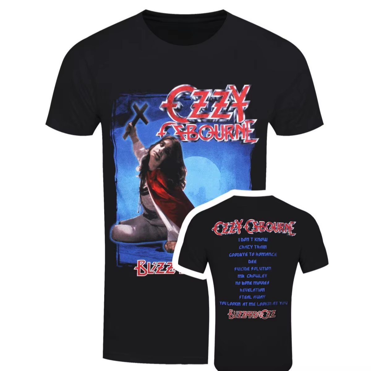 T-shirt en coton avec motif Ozzy Osbourne, unisexe, manches courtes, marque de mode, tee-shirt de lu