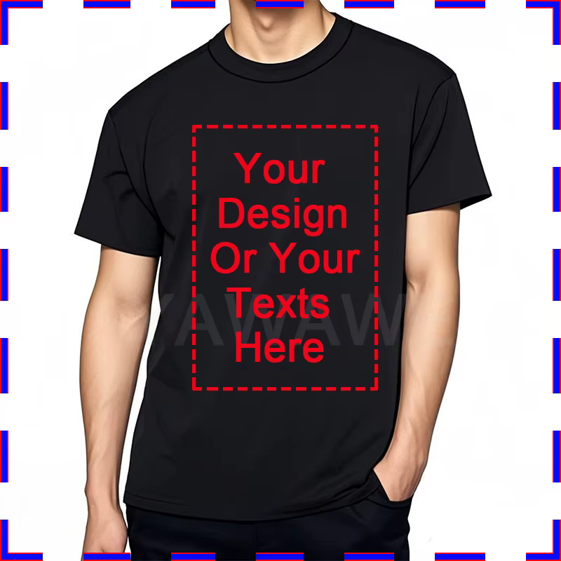 T-shirt personnalisé pour hommes T-shirt en coton sur mesure Chemise personnalisée Faites votre conc
