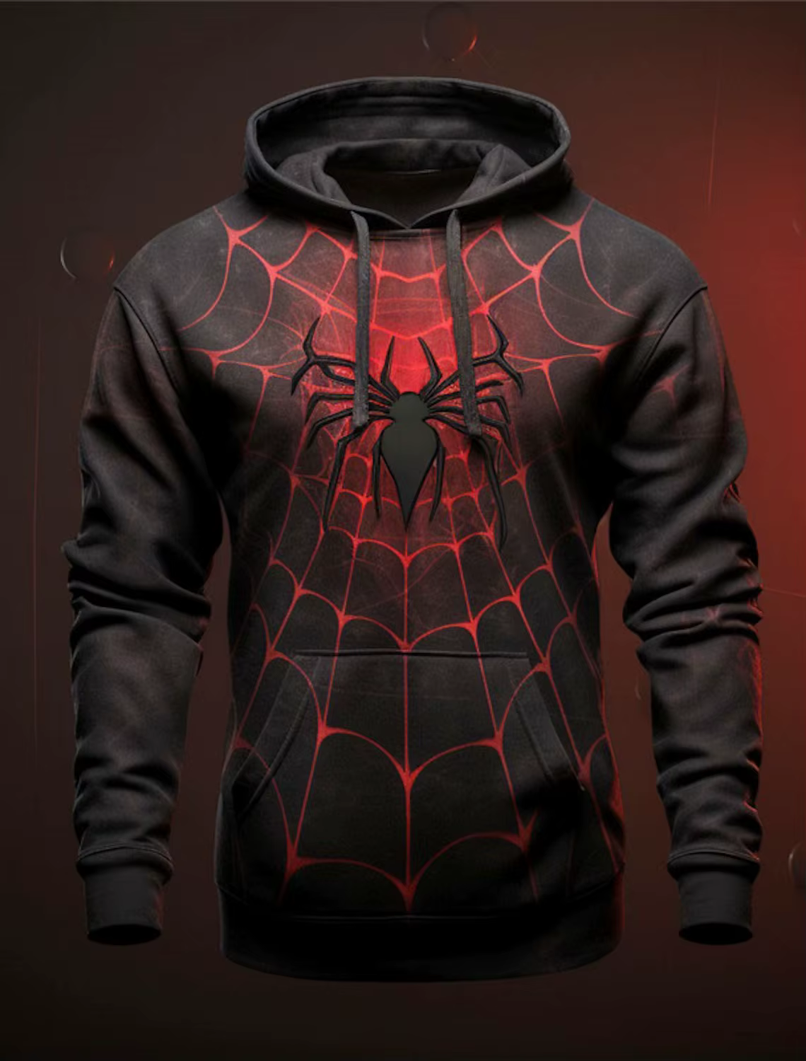 Sweat à capuche à motif d'araignée pour hommes, pull imprimé Halloween, sports de plein air, vacance