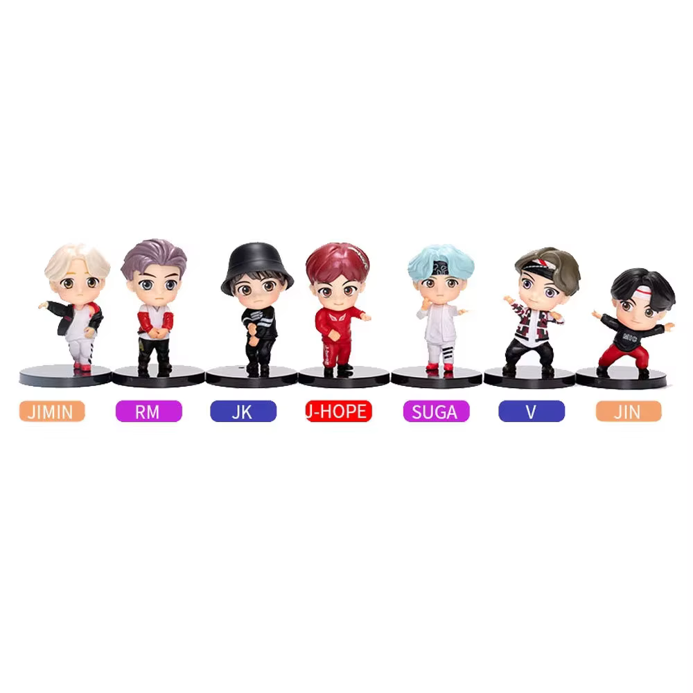 Figurines d'action Bangtan Boys, lot de 7, collection de modèles de jouets, Rm Jin Suga Jhope Jimin 