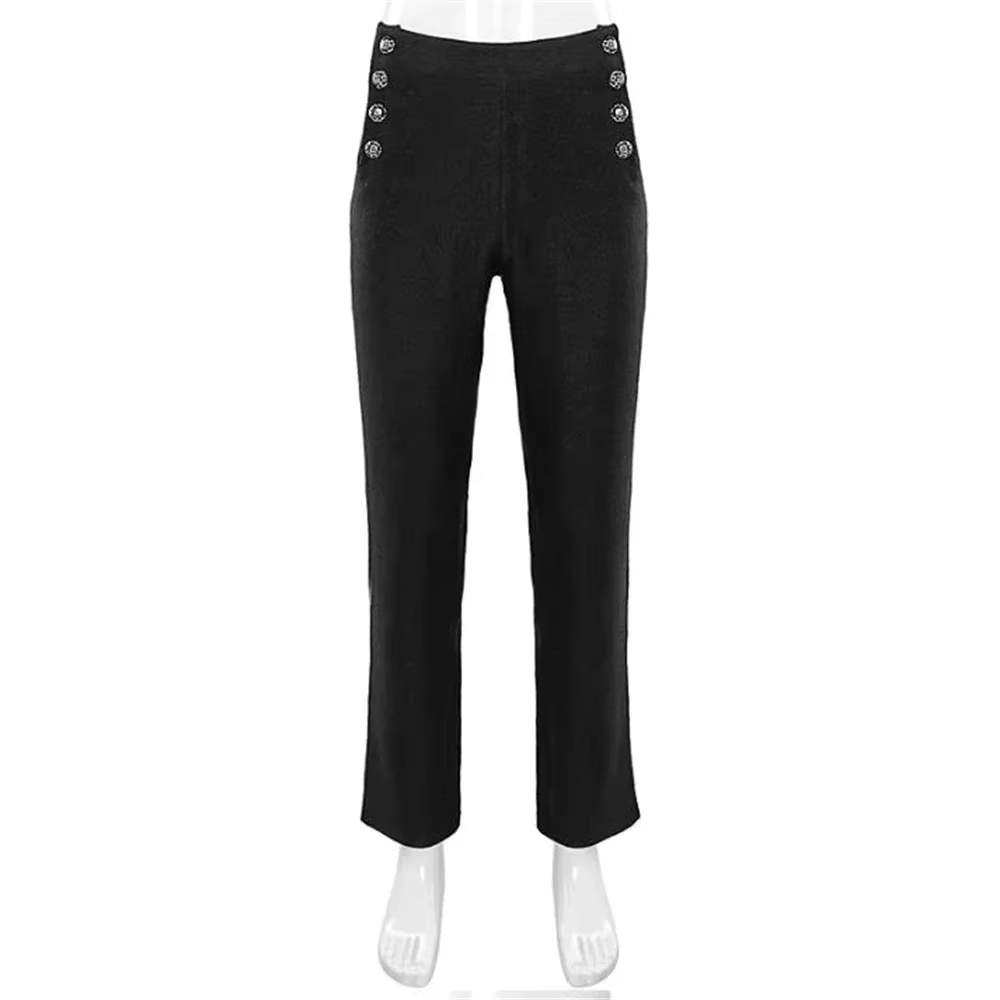 Costume de Cosplay Steampunk Vintage pour Homme, Pantalon Victorien, Taille Haute, Vêtements Rétro D