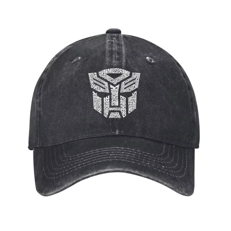Casquette de baseball blanche Transformer Autobots Film unisexe en coton lavé toutes saisons voyage 