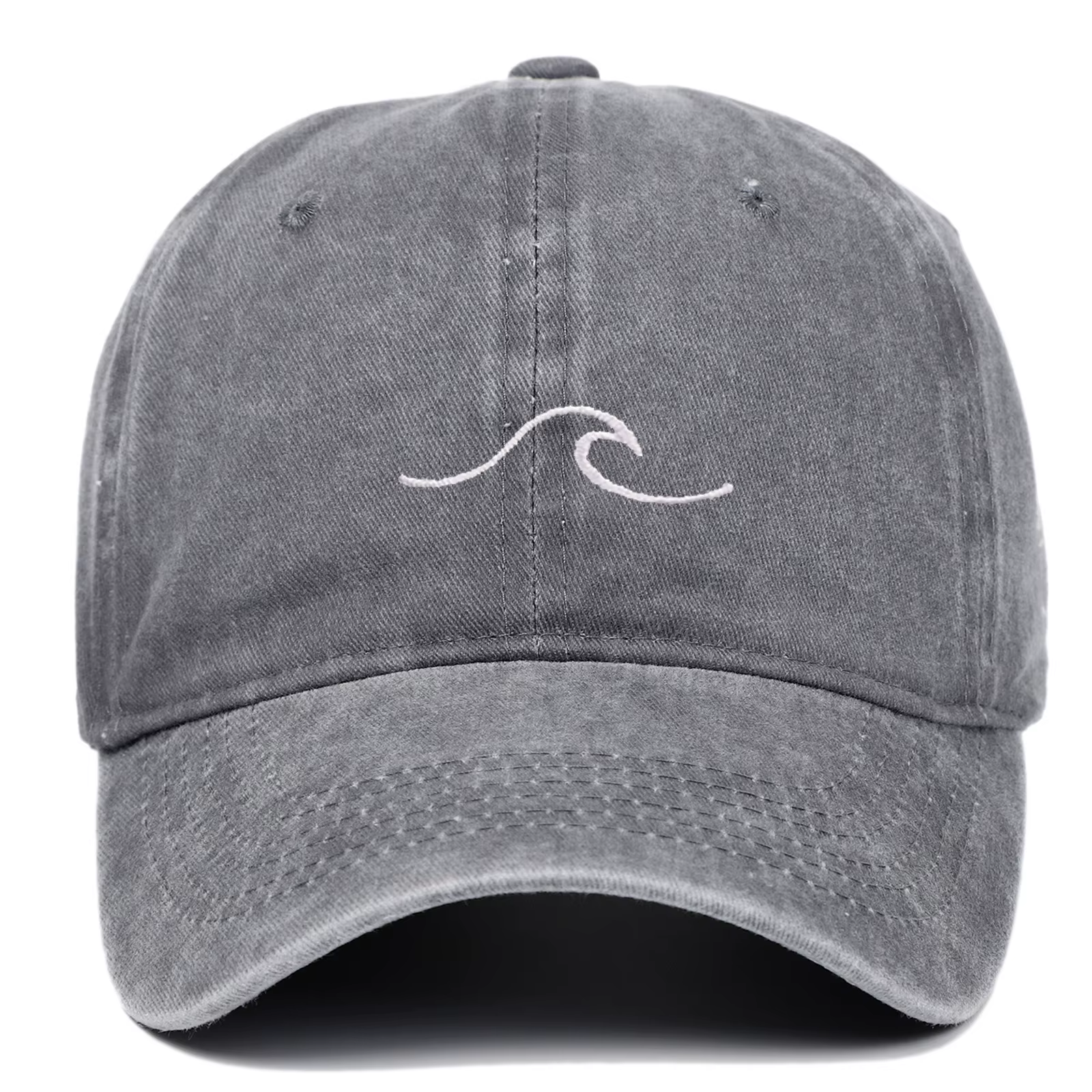 Nouvelle Casquette de Baseball Brodé Tendance 2026 à Motif Vague Ondulée, Casquette de Baseball en C