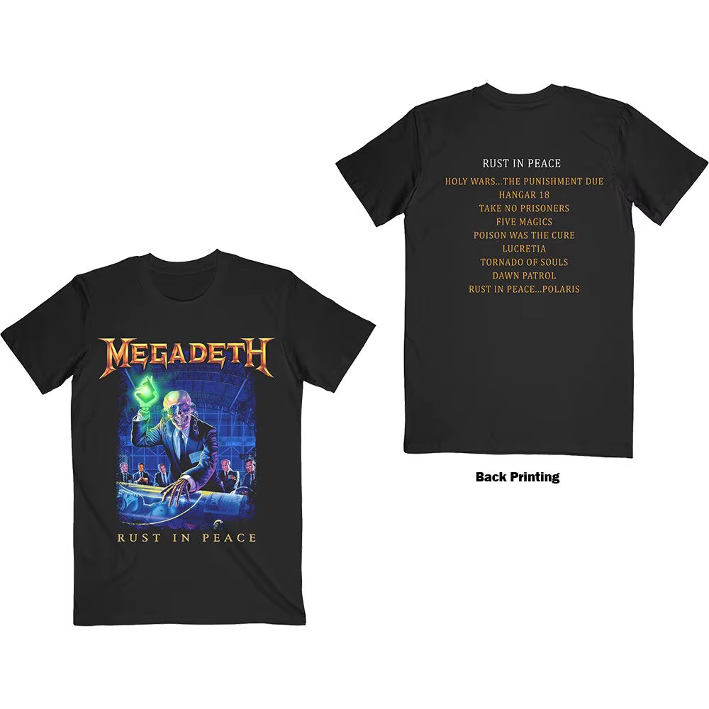 T-Shirt du groupe Megadeth, 30e anniversaire, 100% coton, avec image graphique, pour hommes et femme