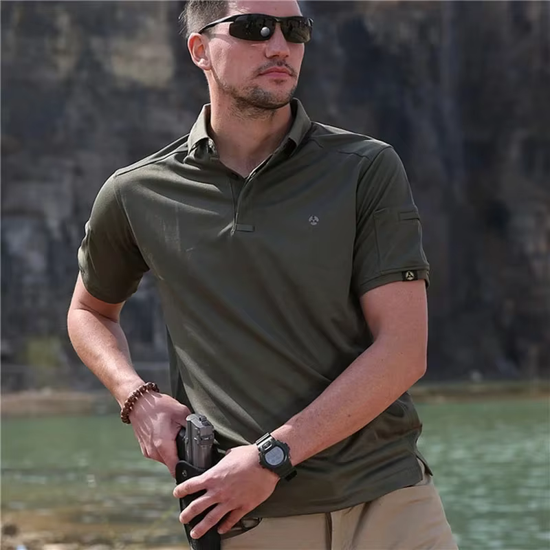 Archon T-shirt à manches courtes à revers tactique pour hommes : multifonctionnel, à séchage rapide 