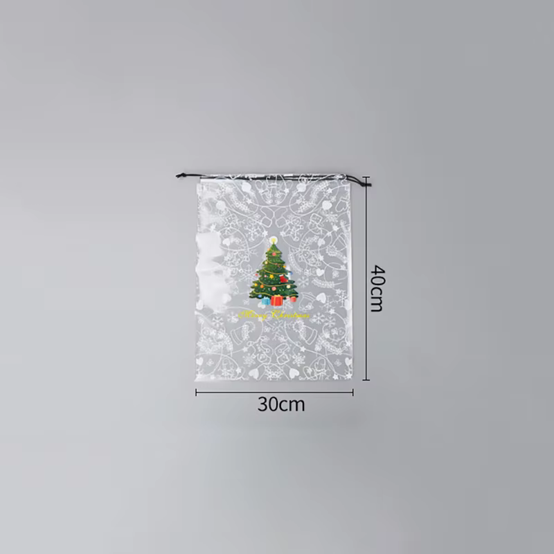 Pochette de rangement de voyage en plastique Transparent de noël, pochette de rangement de voyage en
