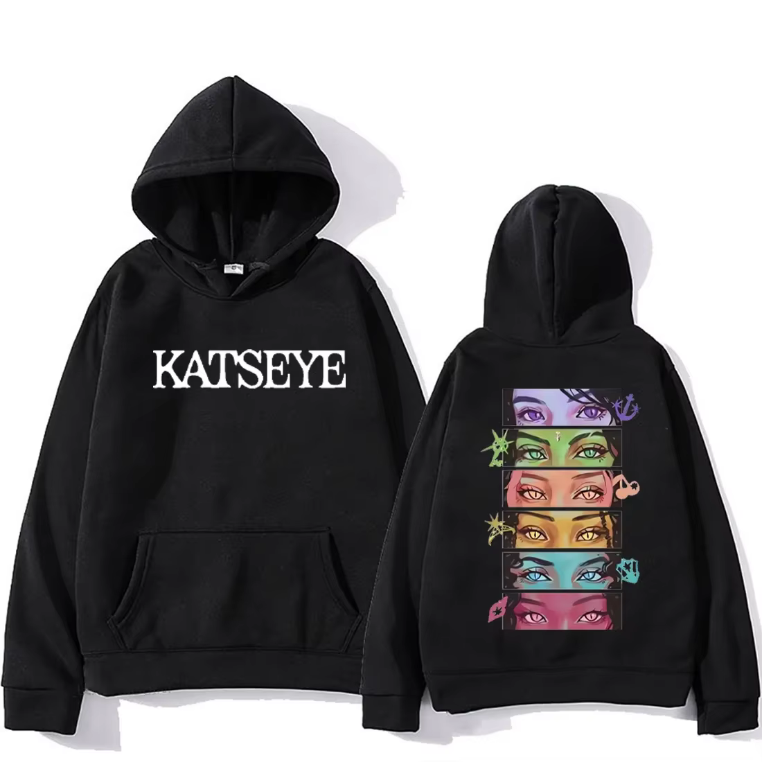 Sweat à capuche avec graphiques de groupe de filles coréennes KATSEYE pour hommes et femmes, Style M