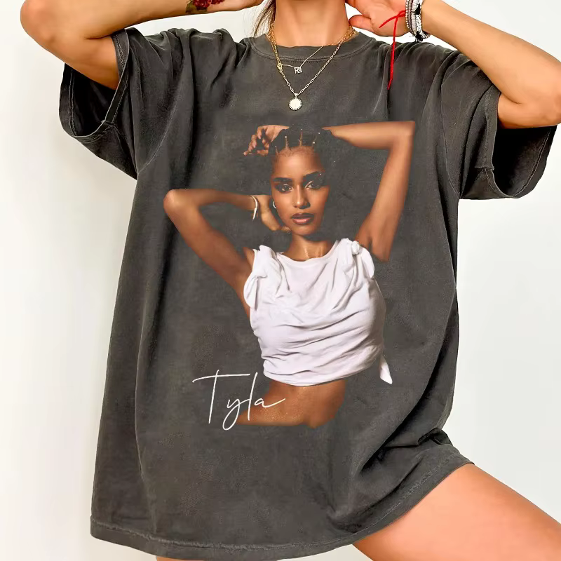 Tyla Shirt Tyla Merch T-shirt d'été ample et respirant pour hommes et femmes