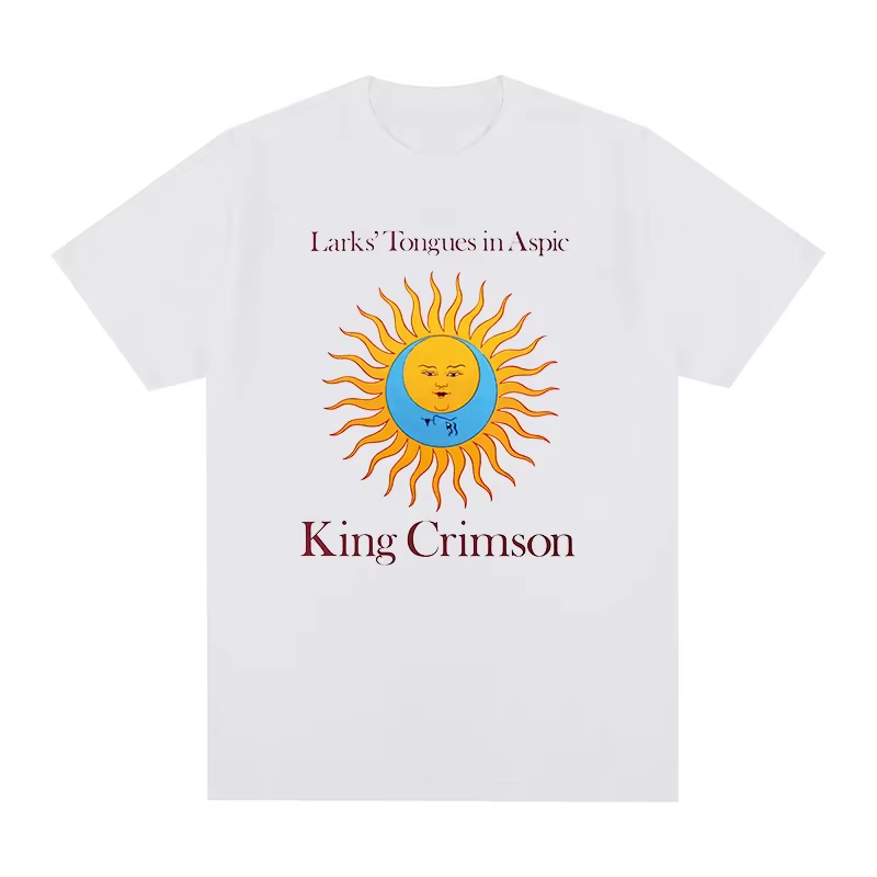 T-shirt en coton imprimé King Crimson Rock Music, nouvelle collection été 2026, pour hommes et femme