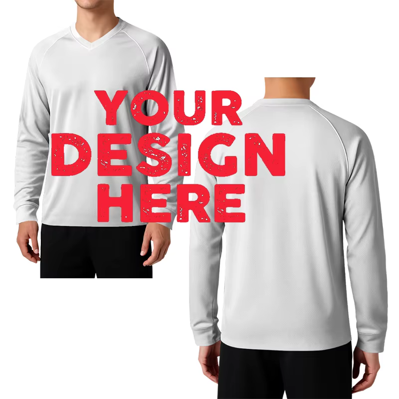 Chemise à manches longues personnalisée Jersey printemps/automne hommes femmes vêtements de sport ma