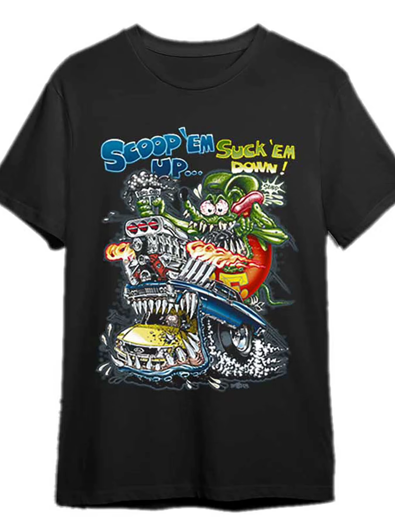 [T-Shirt Ed Roth Rat Fink] Ed Roth Rat Fink T-Shirt noir graphique drôle à manches courtes pour homm