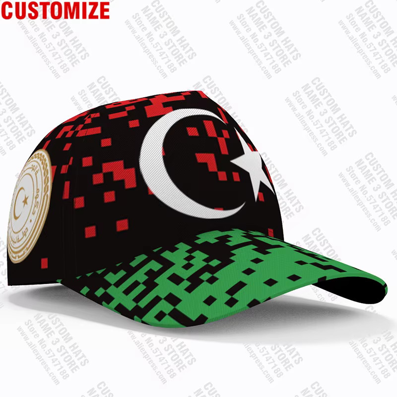 Casquettes de baseball de l'État de Libye avec logo d'équipe sur mesure, chapeaux Ly, voyage dans le