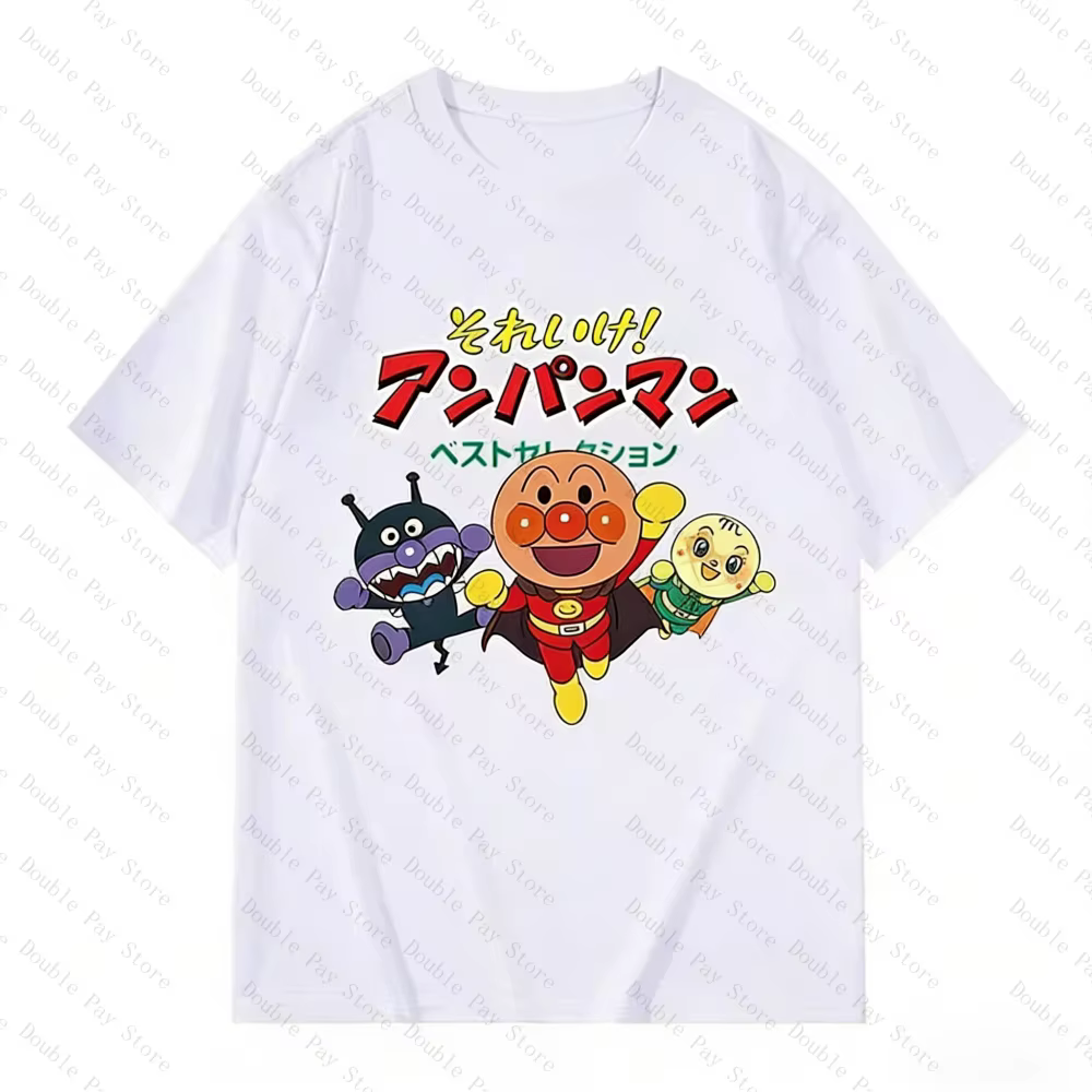 T-shirt à manches courtes pour hommes et femmes, en coton, avec image graphique A-Anpanmans, cadeaux